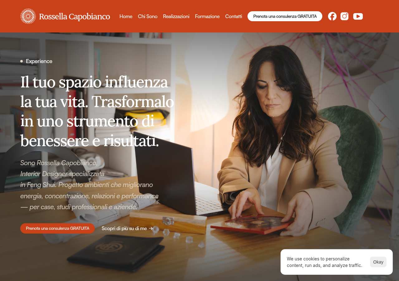 The home page of Rossella Capobianco, rossellacapobianco.com