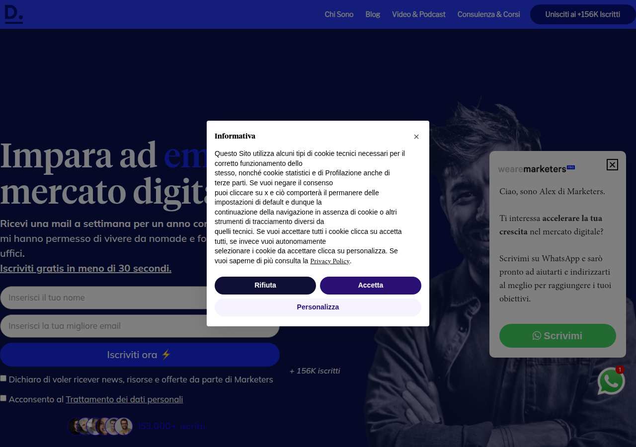 The home page of Dario Vignali, dariovignali.net