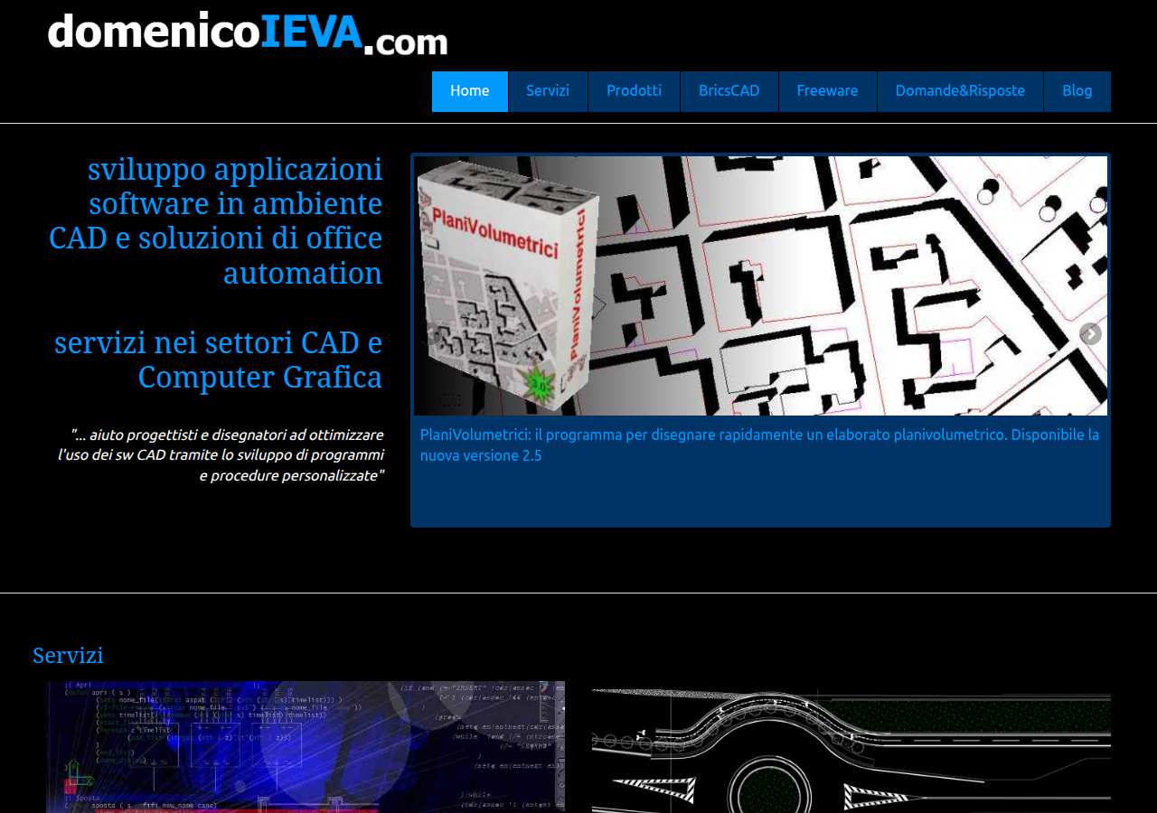 The home page of Domenico Ieva, domenicoieva.com