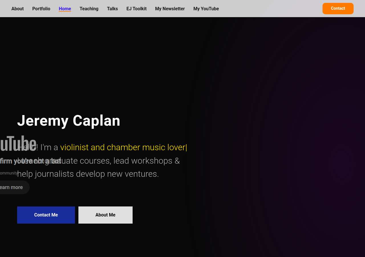 The home page of Jeremy Caplan, jeremycaplan.com