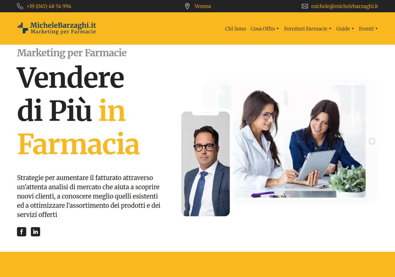 The home page of Michele Barzaghi, michelebarzaghi.it