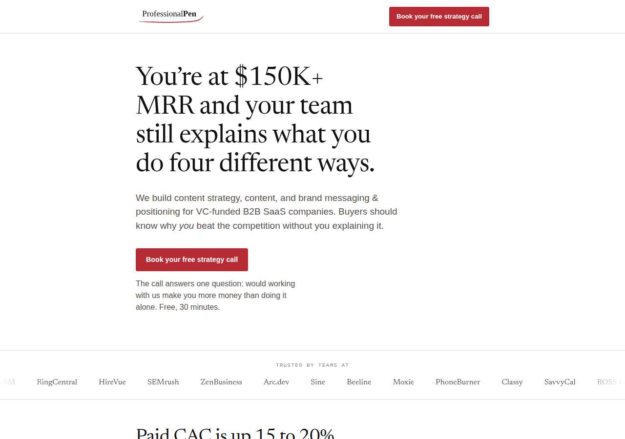 The home page of Anthony Sills, professional-pen.netlify.app