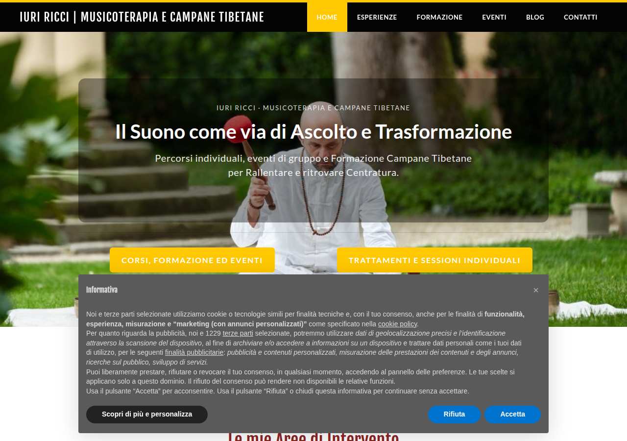 The home page of Iuri Ricci, tibetanharmonia.net