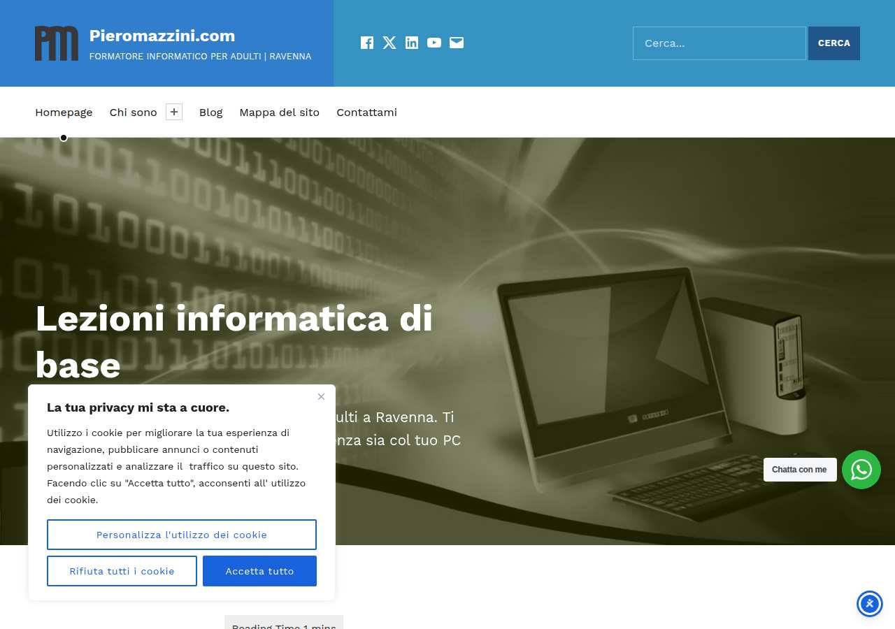 The home page of Piero Mazzini, pieromazzini.com