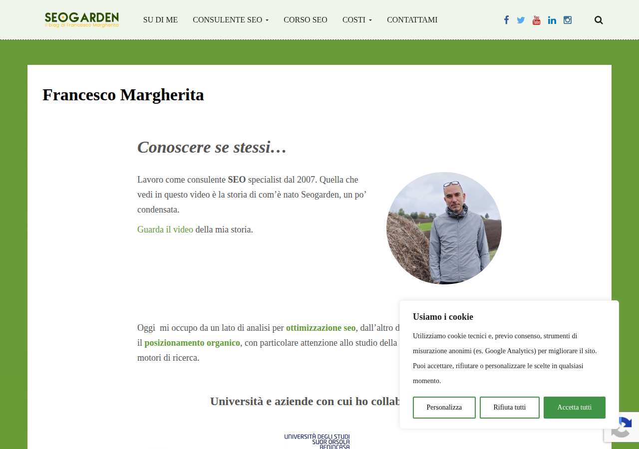 The home page of Francesco Margherita, seogarden.net