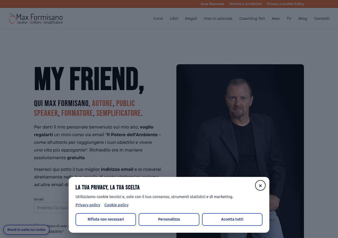 The home page of Max Formisano, maxformisano.it