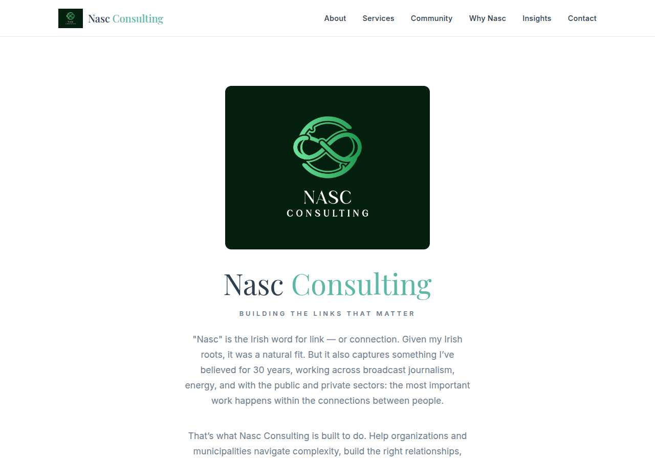 The home page of Rob Crain, nascconsulting.com