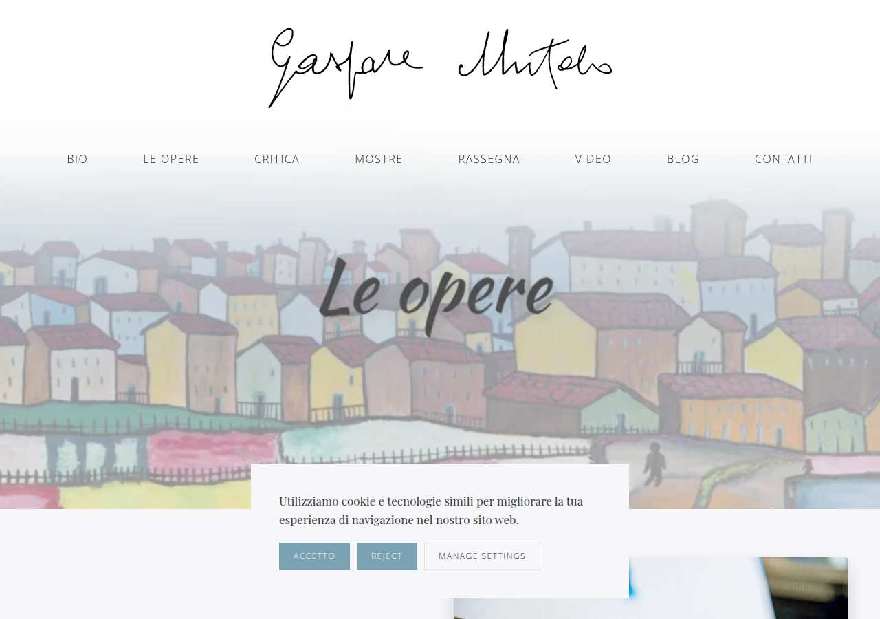 The home page of Gaspare Mutolo, gasparemutoloarte.it