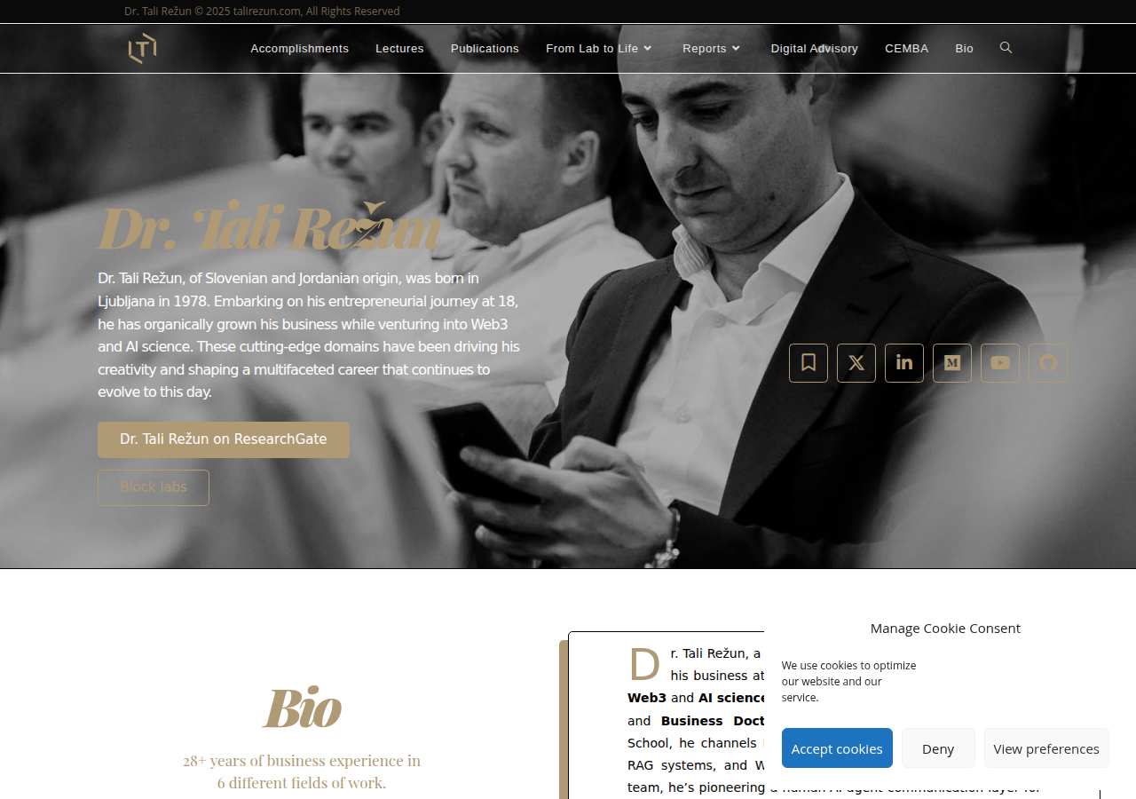 The home page of Dr. Tali Režun, talirezun.com